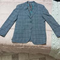 giacca azzurra a quadroni