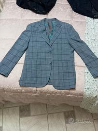 giacca azzurra a quadroni