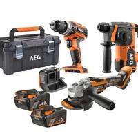 KIT AEG TRAPANO TASSELLATORE E SMERIGLIATRICE