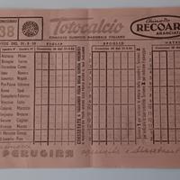 Schedina Totocalcio concorso n.38 del 1953