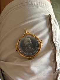 Moneta 5 dollars olympiad Montreal 1976 boxing