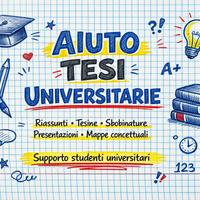 Aiuto tesi, riassunti, sbobinature e tesine