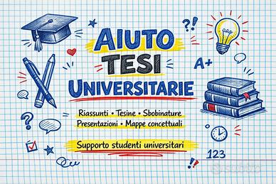 Aiuto tesi, riassunti, sbobinature e tesine