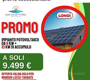 impianto fotovoltaico 6kw +10 batterie 