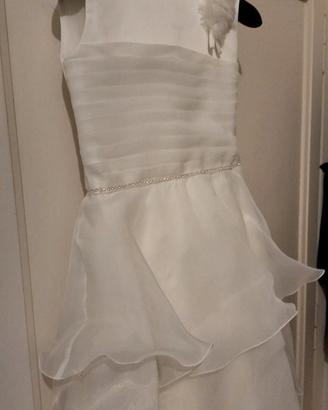 Completo veste cerimonia bimba con coprispalle