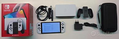 Nintendo Switch OLED White - Set Completo+Custodia