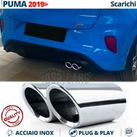 TERMINALI di Scarico per FORD PUMA Acciaio CROMATI