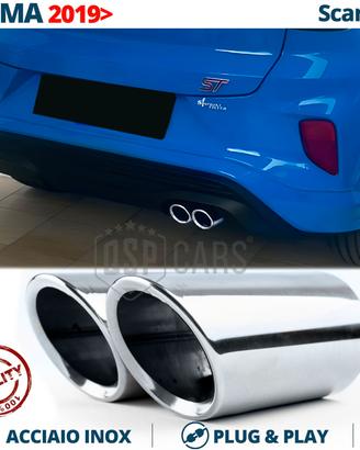 TERMINALI di Scarico per FORD PUMA Acciaio CROMATI