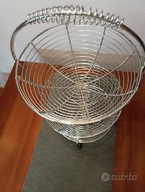 Portafrutta acciaio a 3 ripiani nuovo