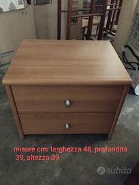 comodino due cassetti