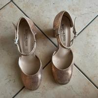 Décolleté oro rosa con tacco largo