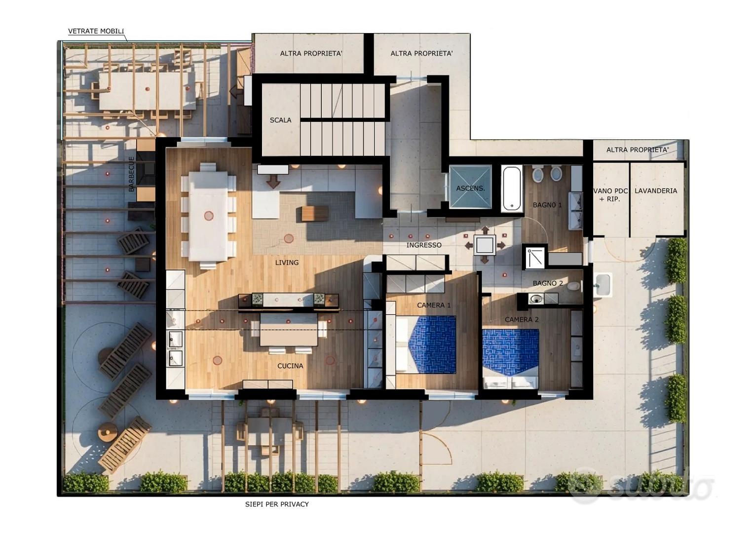 Attico zona colli - Vista 6