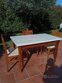 Tavolo allungabile in ciliegio +6 sedie