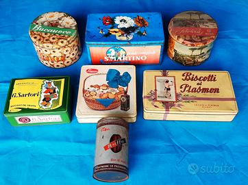 Scatole latta grandi pubblicitarie antiche Doria