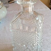 Decanter Vintage in Vetro Lavorato con Tappo