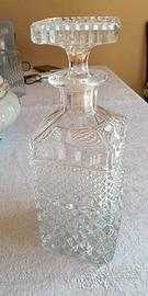 Decanter Vintage in Vetro Lavorato con Tappo