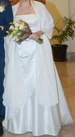 Vestito da sposa tg 42/46 con stola