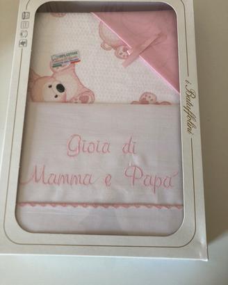 Set Lenzuola +Copertina per Carrozzina Batuffolini