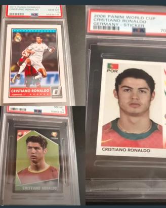 Lotto 3 figurine Cristiano Ronaldo 2004/2006/2015