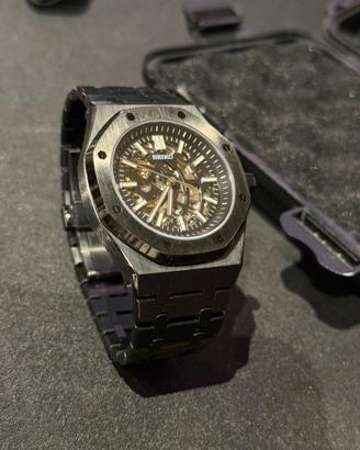 Seiko Mod Royal Oak – Black Skeleton
