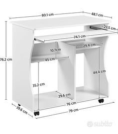 mobile porta pc con ruote 