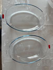 Coppia di Pirofile Ovali PYREX in Vetro Borosilica