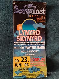 biglietto concerto autografato lynyrd skynyrd 