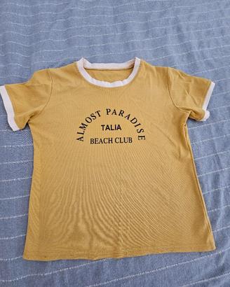 T-shirt Ringer Giallo S/M