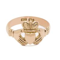 Anello Claddagh realizzato in oro rosa 9kt