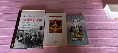 3 libri lettura anna frank, fattoria degli animali