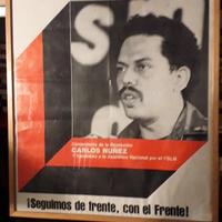 Poster politico vintage in cornice carlos nunez