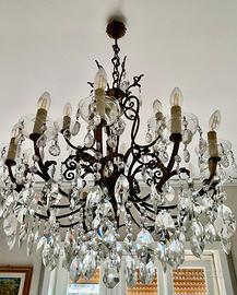 Lampadario classico in cristallo 1966