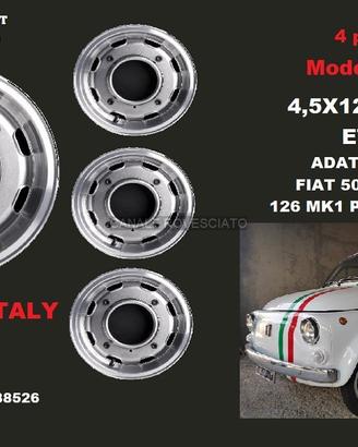 Cerchi mm 4,5x 12 et25 4x190 fiat 500 l f r