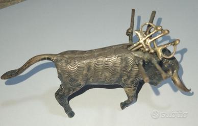 Porta stuzzicadenti vintage messicano in metallo