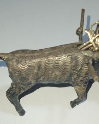 Porta stuzzicadenti vintage messicano in metallo