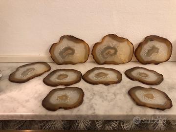 Set sottobicchieri in Agata Naturale