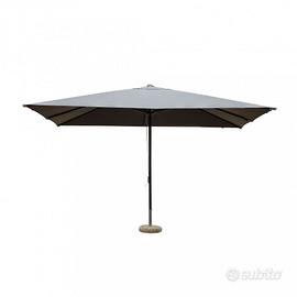 Ombrellone da Giardino 3x4 m in Alluminio Grigio