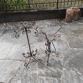 Portavasi in ferro battuto vintage