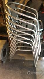 6 sedie in aluminio in ecelenti condizioni