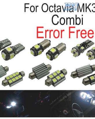 KIT 13 LAMPADE LED INTERNE PER SKODA OCTAVIA 3 MK 