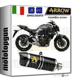 scarico arrow thunder dark  mt07, tracer 700