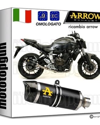 scarico arrow thunder dark  mt07, tracer 700