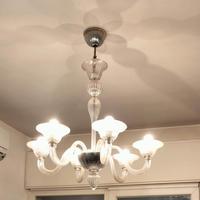 tre lampadari di Murano in vetro anni 50 