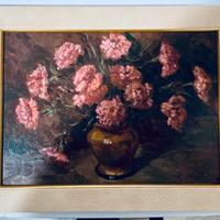 Dipinto ad olio su compensato A. Toro