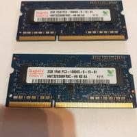Memoria RAM per portatile2x 2gb 1Rx8-PC3-10600S