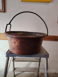 pentola in rame x porta vasi
