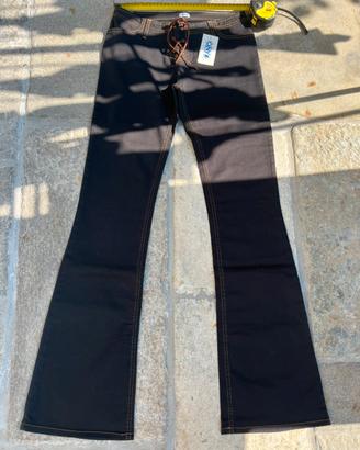 Onyx Fashion Apparel flare laccio marrone 40