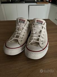 Converse Chuck Taylor All Star Bianche taglia 46.5