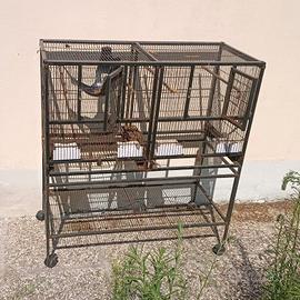 2 gabbie doppie PawHut D10-052 su ruote