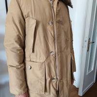 Cappotto Woolrich con colletto in pelliccia